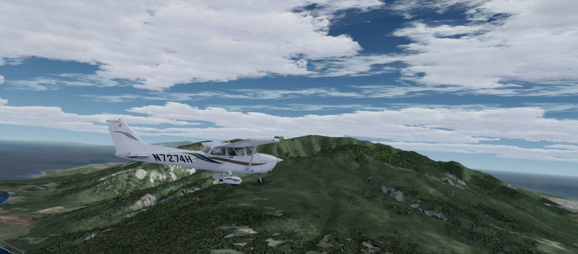 GIFT Airplane over Island